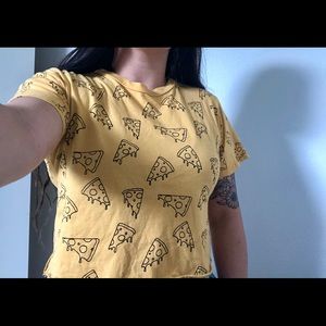 Graphic “Pizza” Crop Top